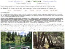 Tablet Screenshot of forest-springs-getaway.com